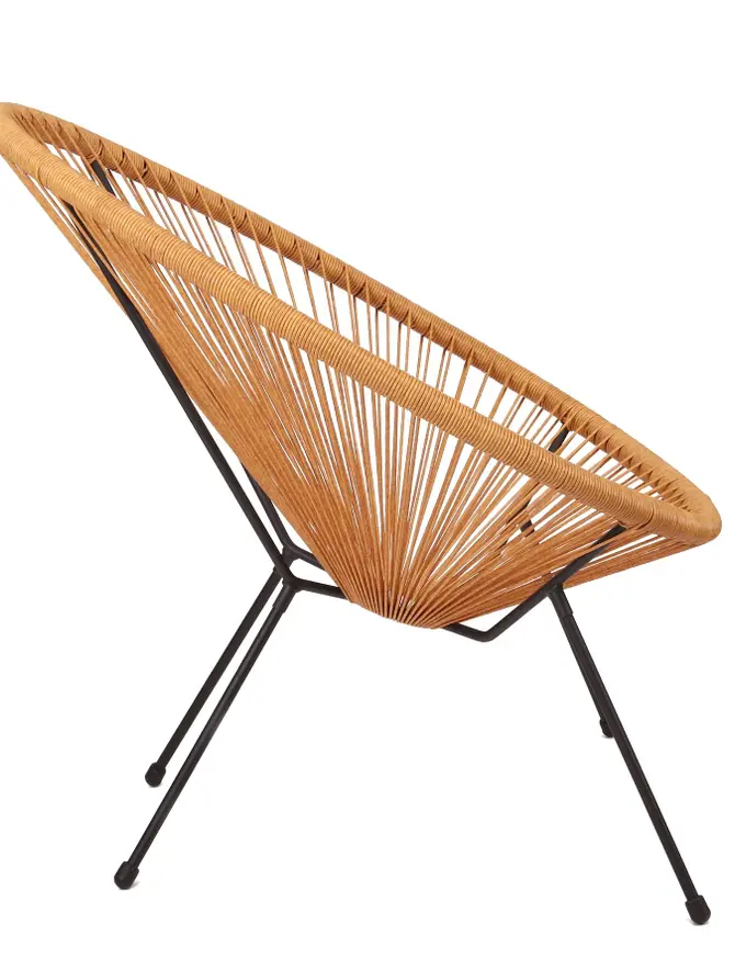 Fotel ACAPULCO z okrągłej linki technorattan naturalny 72x79x85 cm