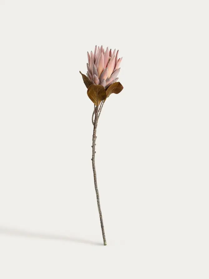 Gałązka sztuczna AURELLA protea różowa 72 cm