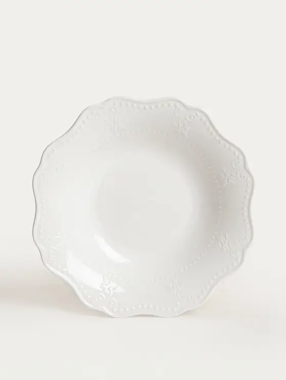 Talerz VISTAL porcelanowy głęboki biały 23 cm