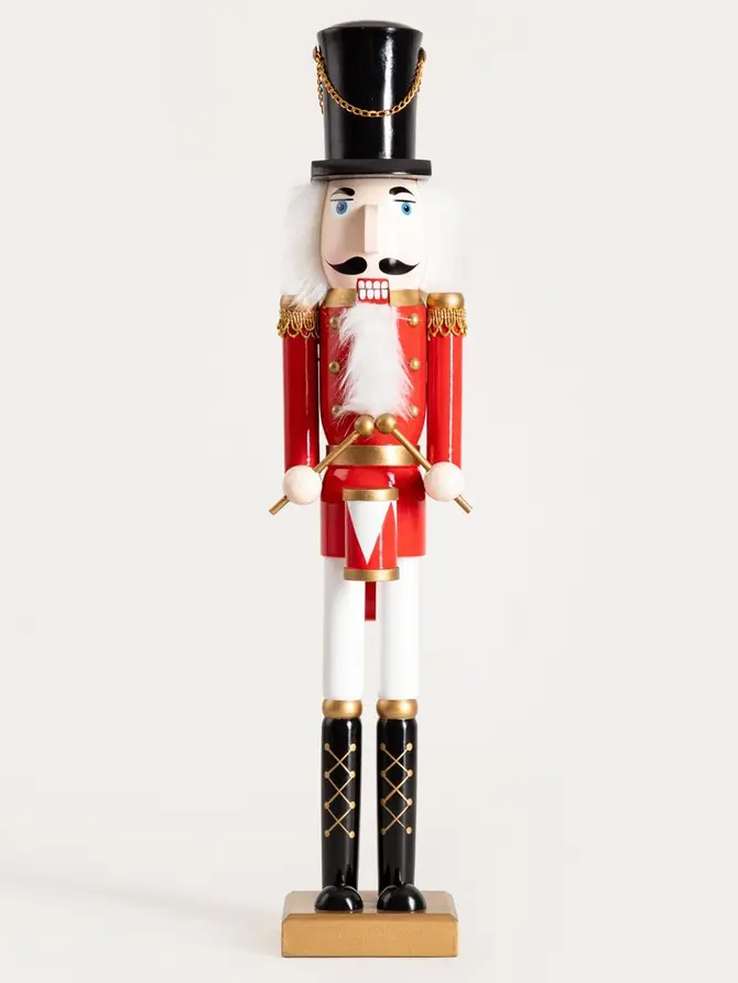 Figurka NUTCRACKER dziadek do orzechów z bębenkiem 50 cm