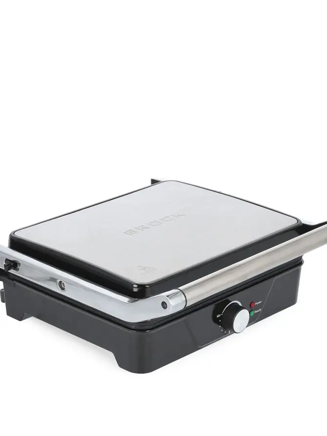 Grill elektryczny BROCK srebrny 1500 W
