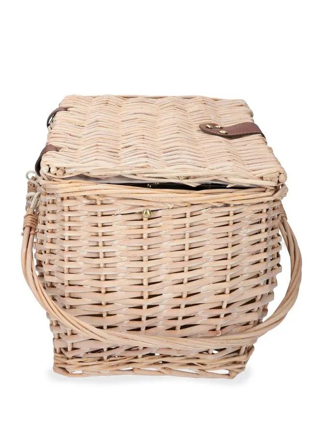 Kosz piknikowy PICNIC dla 2 osób naturalny 38x25x25 cm