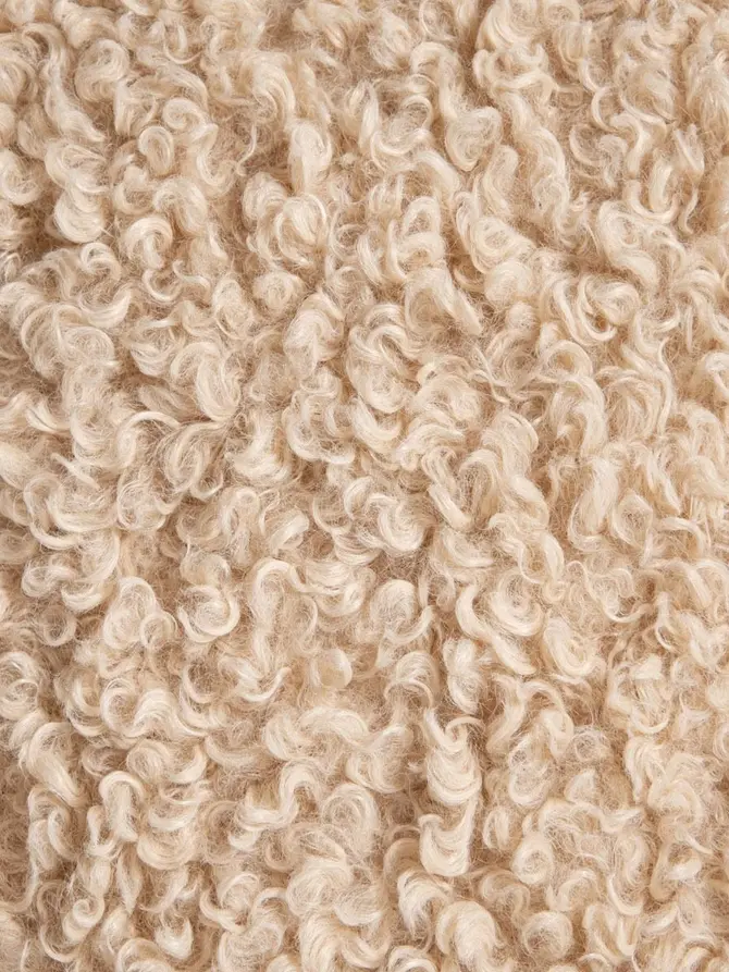 Poszewka SOLANO beżowa z tkaniny boucle o pętelkowej fakturze 45x45 cm