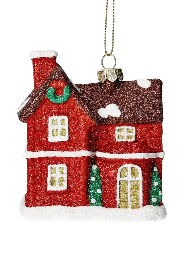 Zawieszka EVI RED domek czerwony 8 cm