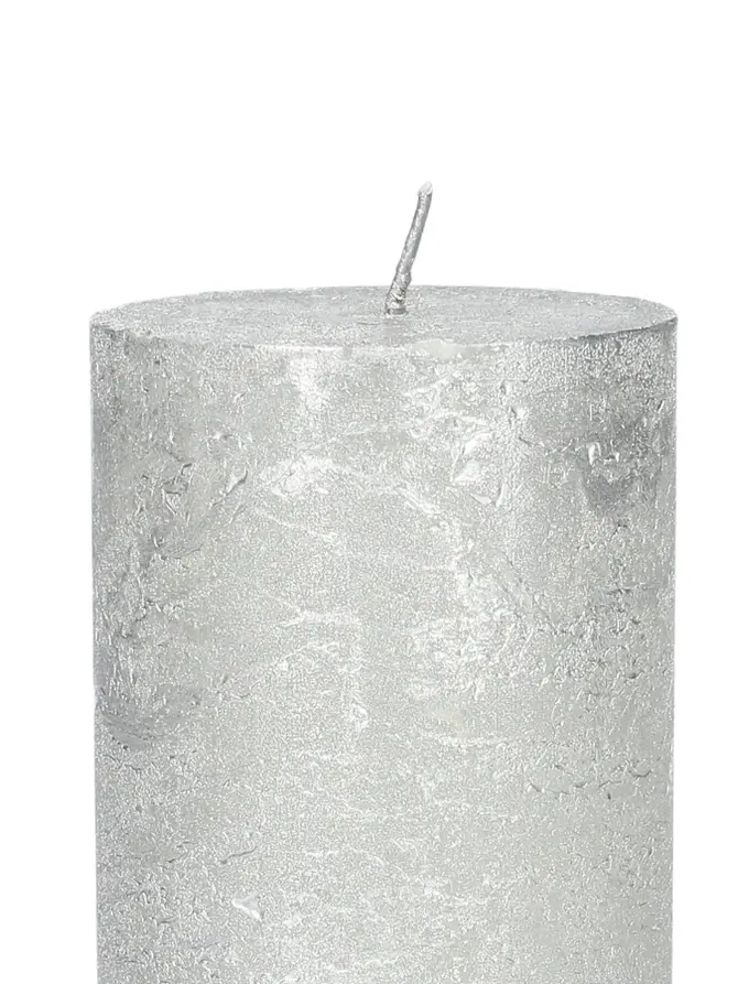 Świeca srebrna RUSTIC 7x15 cm ALL 973226
