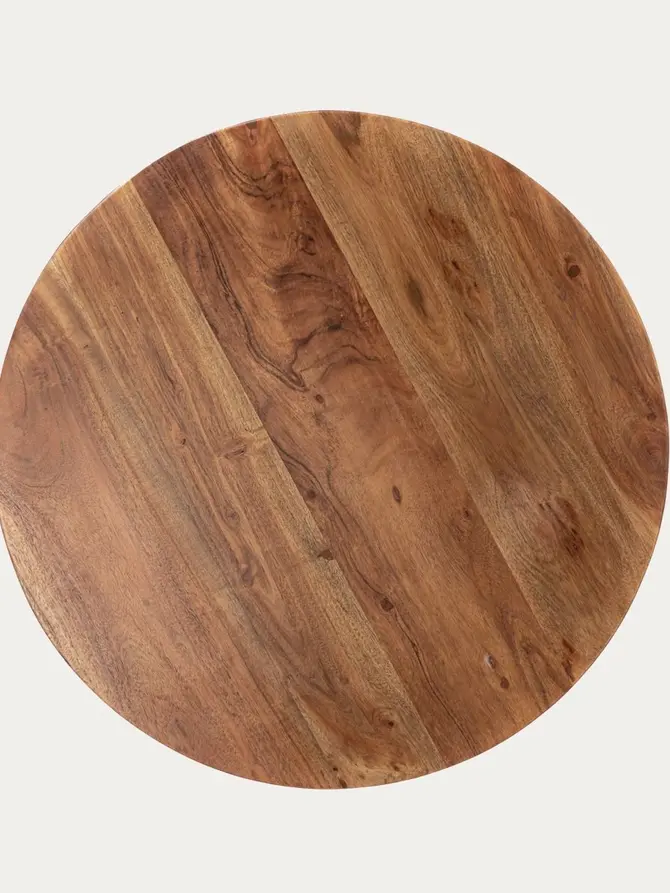 Stolik kawowy REN lite drewno akacji + metal 60x60x40 cm