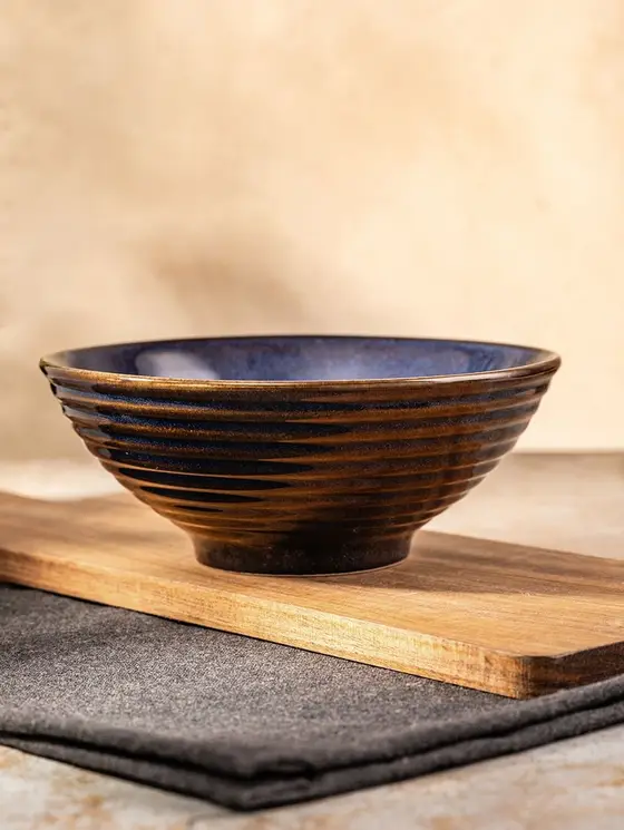 Miska OKINAWA na ramen granatowa 21 cm