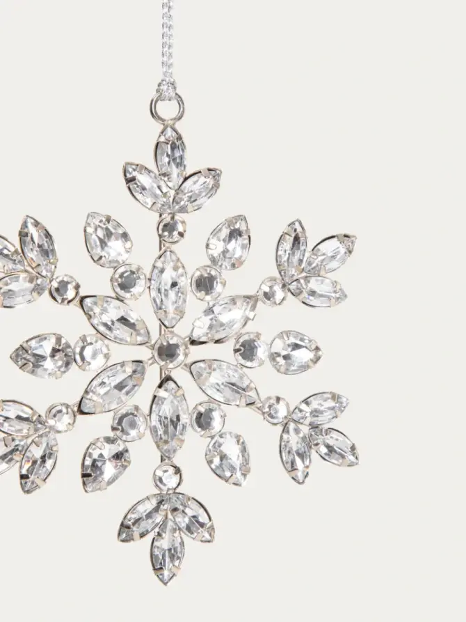 Zawieszka DIAMOS śnieżynka z gwiazdką w środku 11 cm