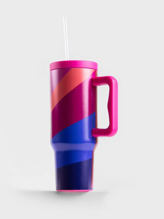 Kubek termiczny NAOKO ze słomką 1,2 l