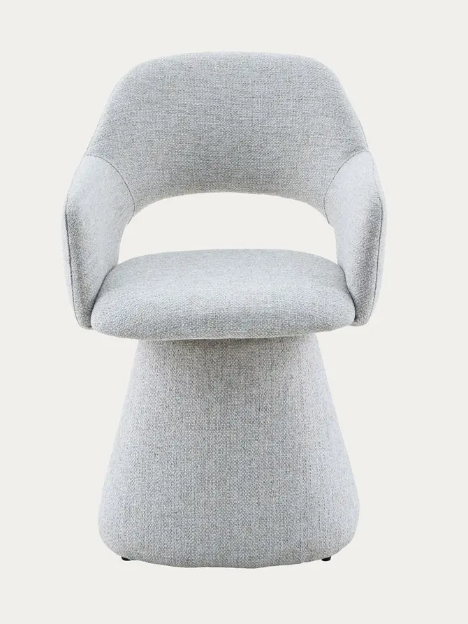 Fotel GOMBE obrotowy w tkaninie beżowy 55x62x85 cm