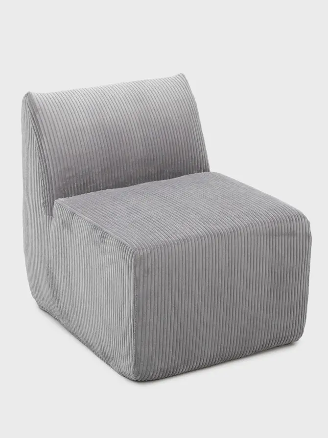 Fotel modułowy SVELA szary piankowy sztruksowy 59,5x80x62 cm