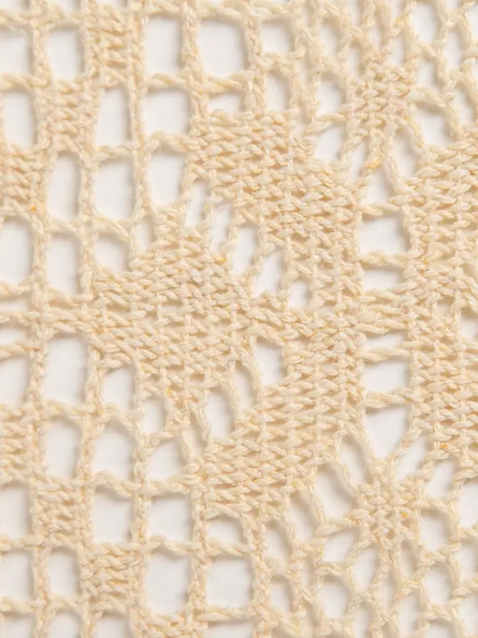 Bieżnik CROCHET szydełkowy beżowy 40x160 cm
