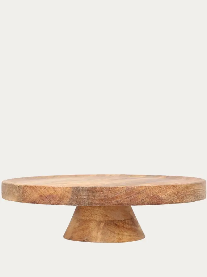 Patera SJAL MANGO drewniana na nóżce 25x7 cm