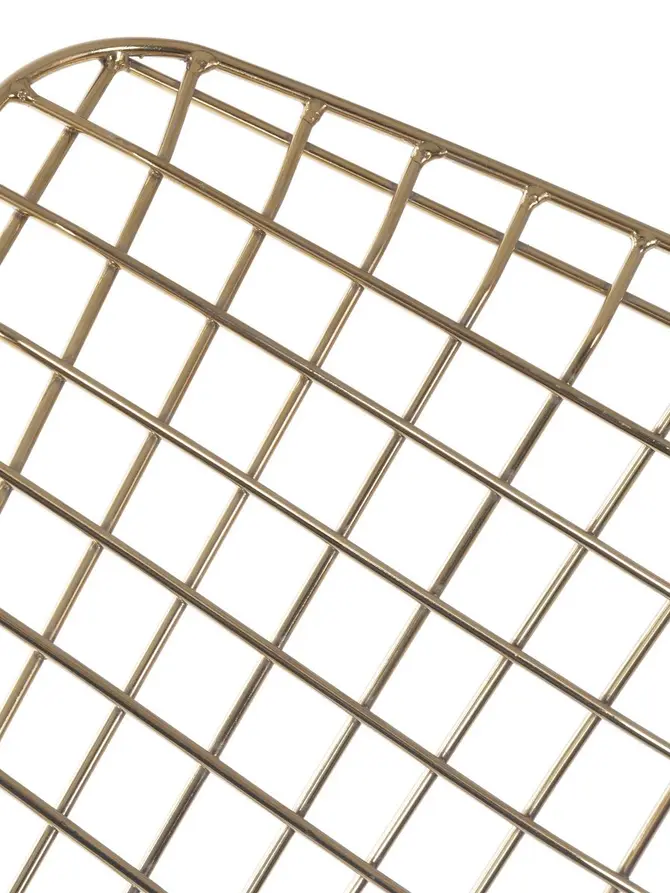 Krzesło INDUSTRIAL metalowe złote 83x64x82 cm