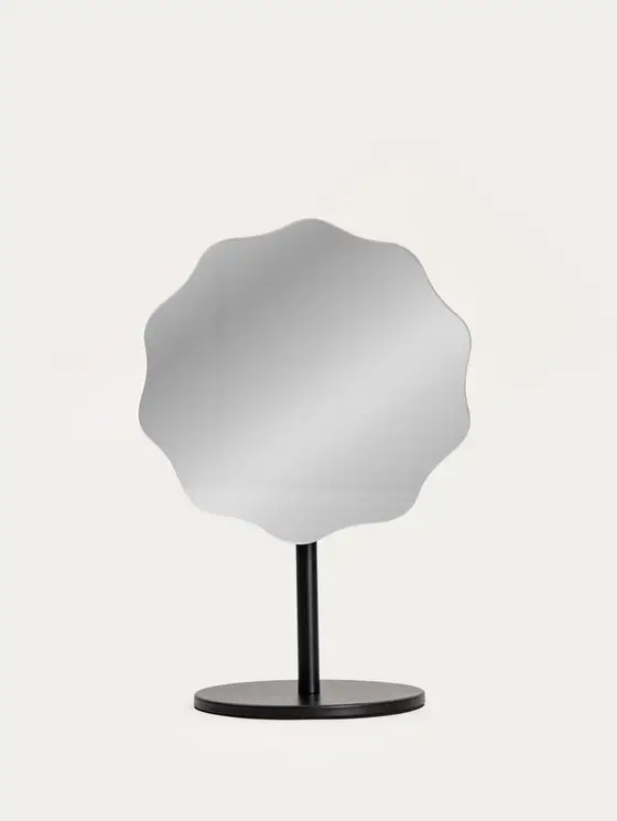 Lusterko SCALLOP czarne 20 cm