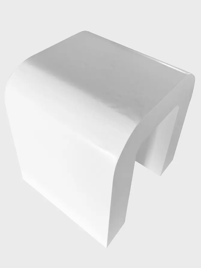 Taboret ESCURO drewniany biały 40x44x48 cm