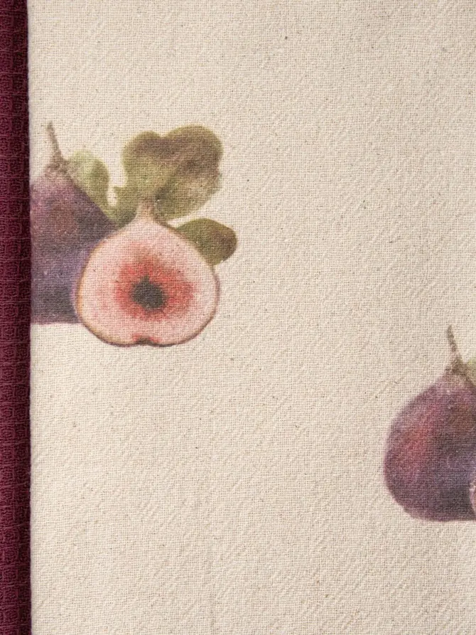 Zestaw ścierek kuchennych AMBRA bawełnianych z figowym wzorem 2*45x65 cm