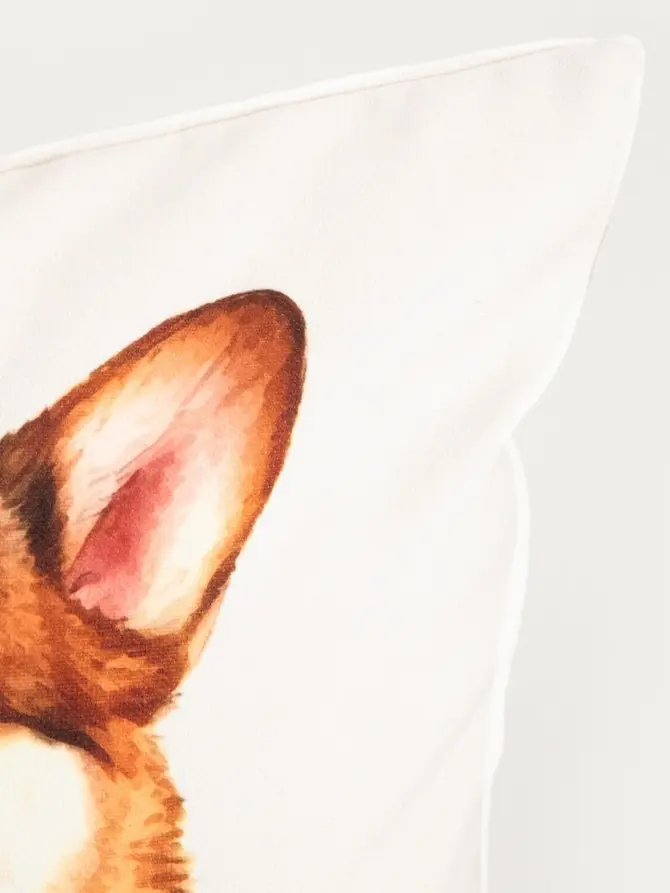 Poszewka CORGI ze świątecznym psem 45x45 cm