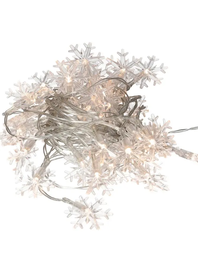 Lampki ENSIS choinkowe kształcie płatków śniegu 40 LED, 6,1 m