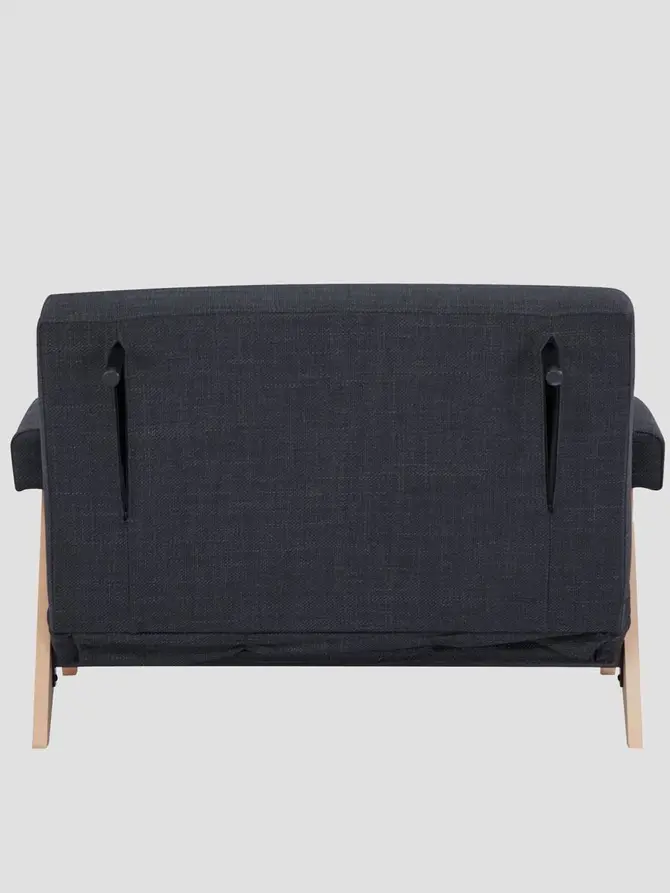 Sofa CALORE 1-osobowa, z funkcją spania ciemnoszara 117x90x82 cm