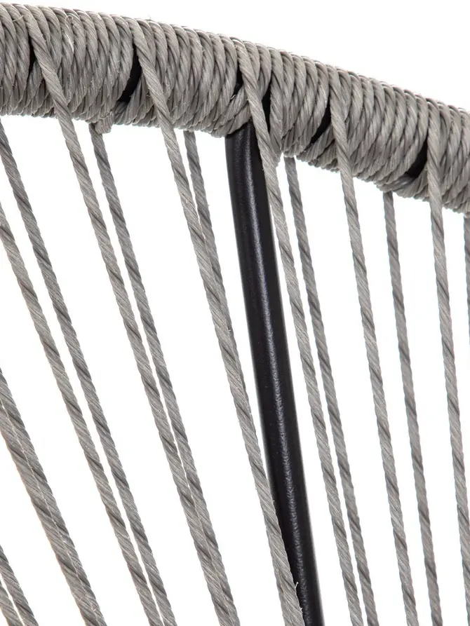 Fotel ACAPULCO TWIST z linki technorattan ze splotem twist szary 71x71x80 cm