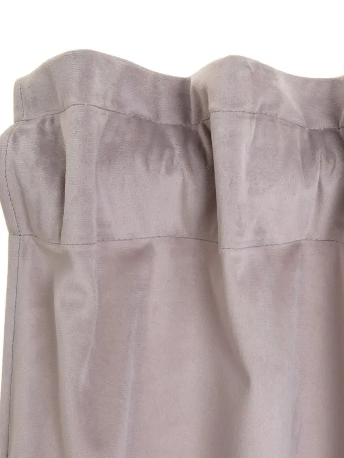 Zasłona TALLA zaciemniająca velvetowa szara 140x250 cm