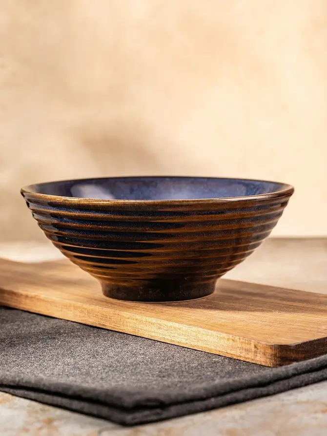 Miska OKINAWA na ramen granatowa 21 cm