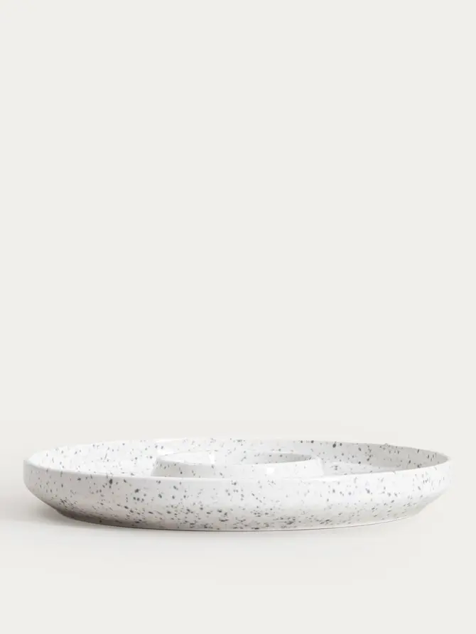 Naczynie do serwowania CAVIANO ceramiczne nakrapiane 33x4 cm