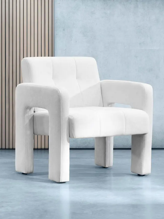 Fotel PELLE Biały 68x74x72 cm