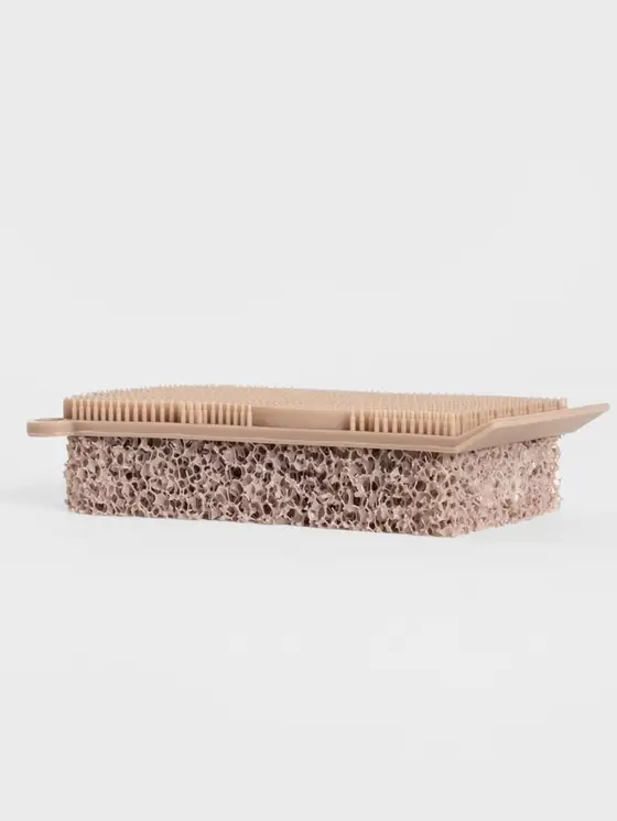 Gąbka EASY CLEAN silikonowa dwustronna taupe 13x7 cm