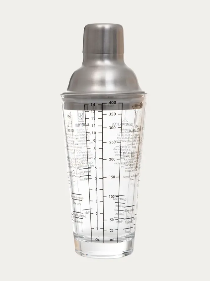 Shaker ALCOLE ze srebrnym wieczkiem 0,4 l
