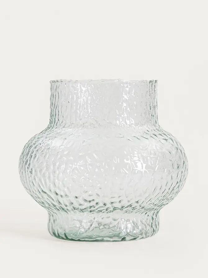 Wazon GALTO młotkowany ze szkła z recyklingu 19,5x22 cm
