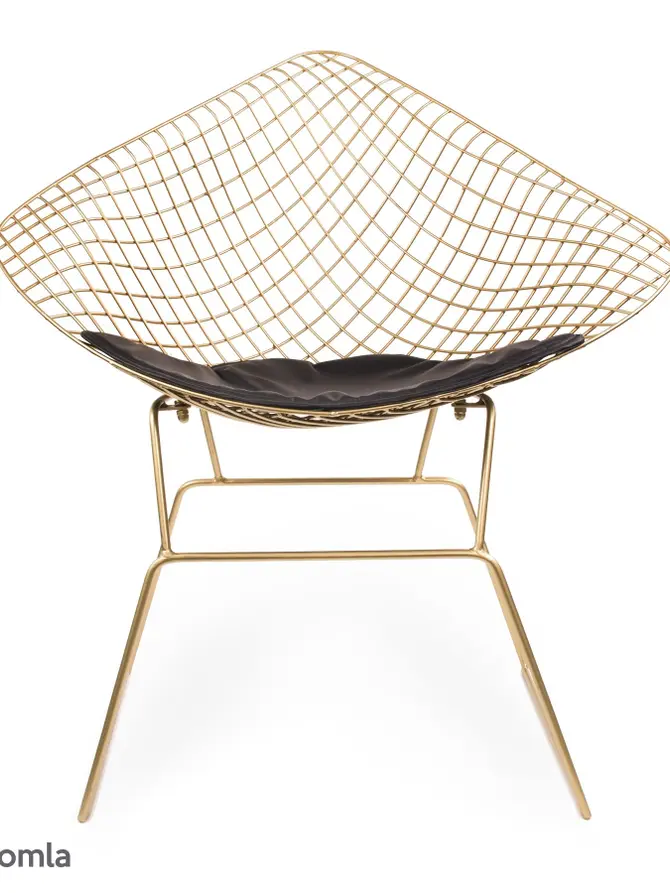 Krzesło metalowe złote INDUSTRIAL 82x52 cm AW18 914328