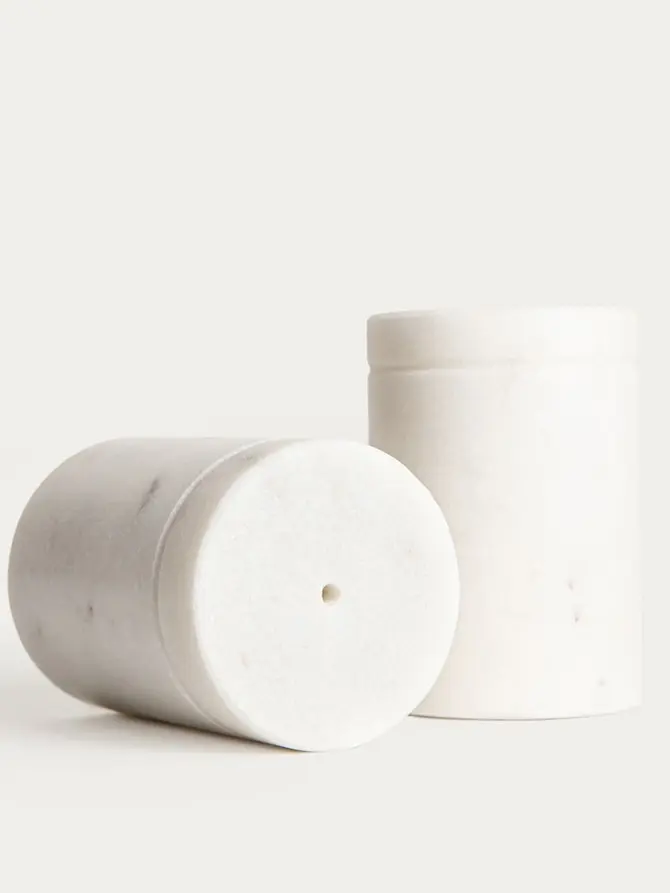 Zestaw przyprawników MARBLE marmurowych klasycznych 2 szt.