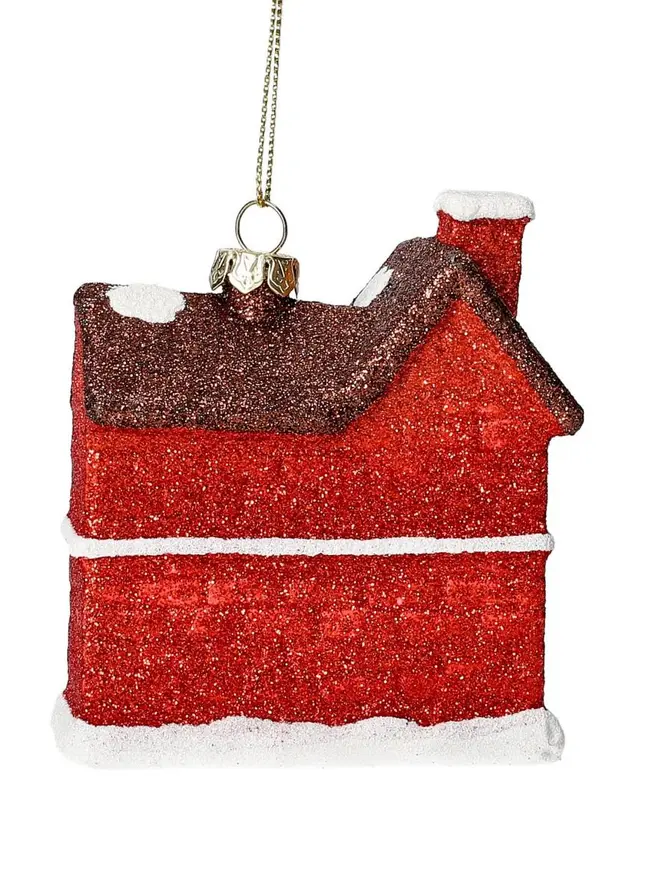 Zawieszka EVI RED domek czerwony 8 cm