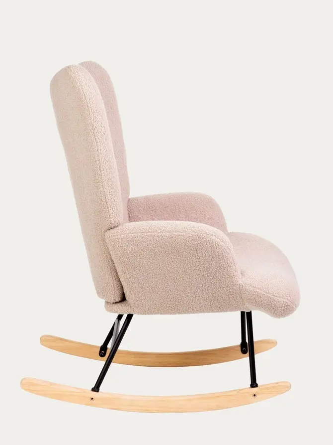 Fotel MOSS TEDDY BOUCLE bujany beżowy w tkaninie TEDDY BOUCLÉ 72x73x92 cm