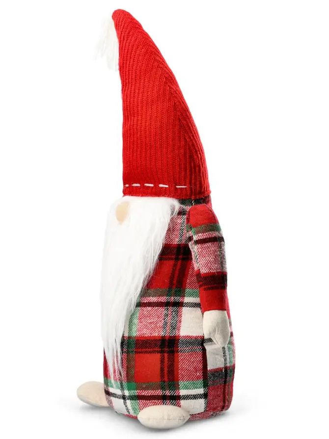 Skrzat ELIAS krasnal w kratę stojący 59 cm