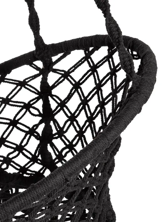 Huśtawka CIRCLE czarna 82x60x115-138 cm