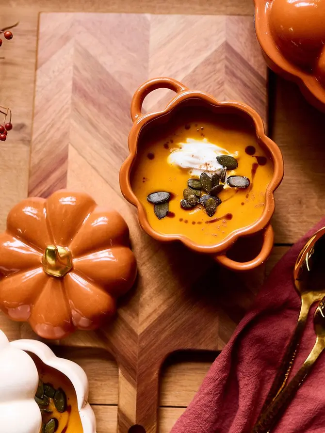 Naczynie do serwowania PUMPKIE w kształcie dyni pomarańczowe 0,4 l