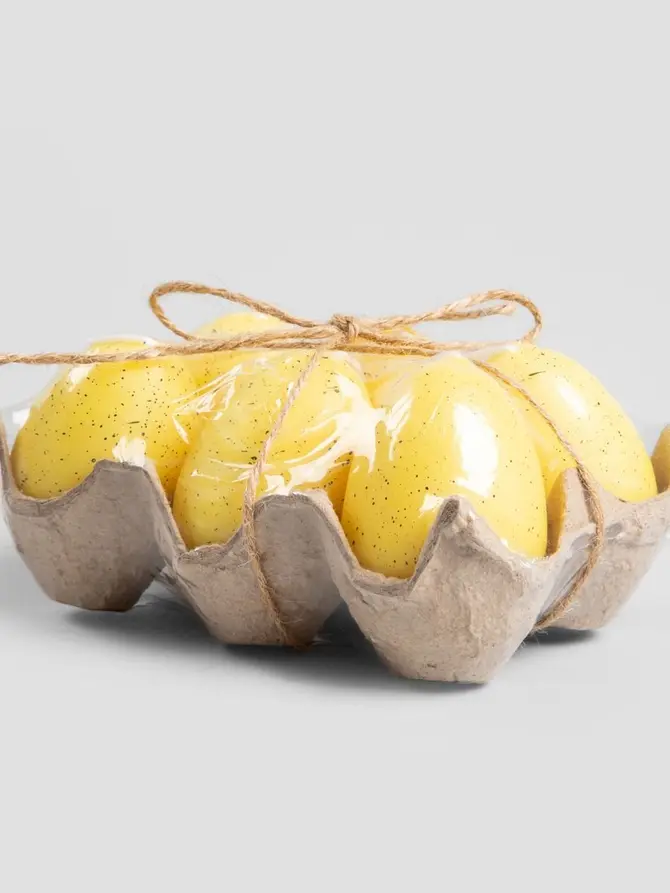 Świeca wielkanocna TRADITIONAL EASTER żółte jajka 6 szt.