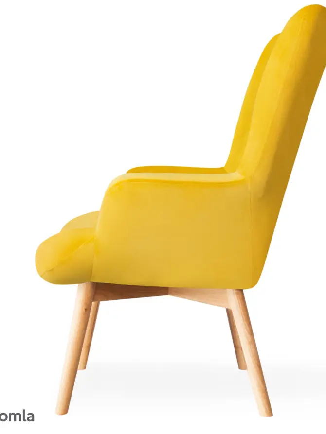 Fotel musztardowy MOSS 70x95 cm SS18 910313