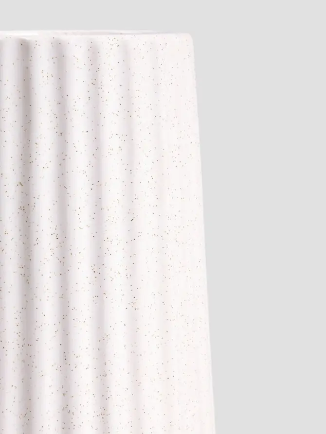 Wazon NOVO ceramiczny ryflowany ecru 11,5x19,5 cm