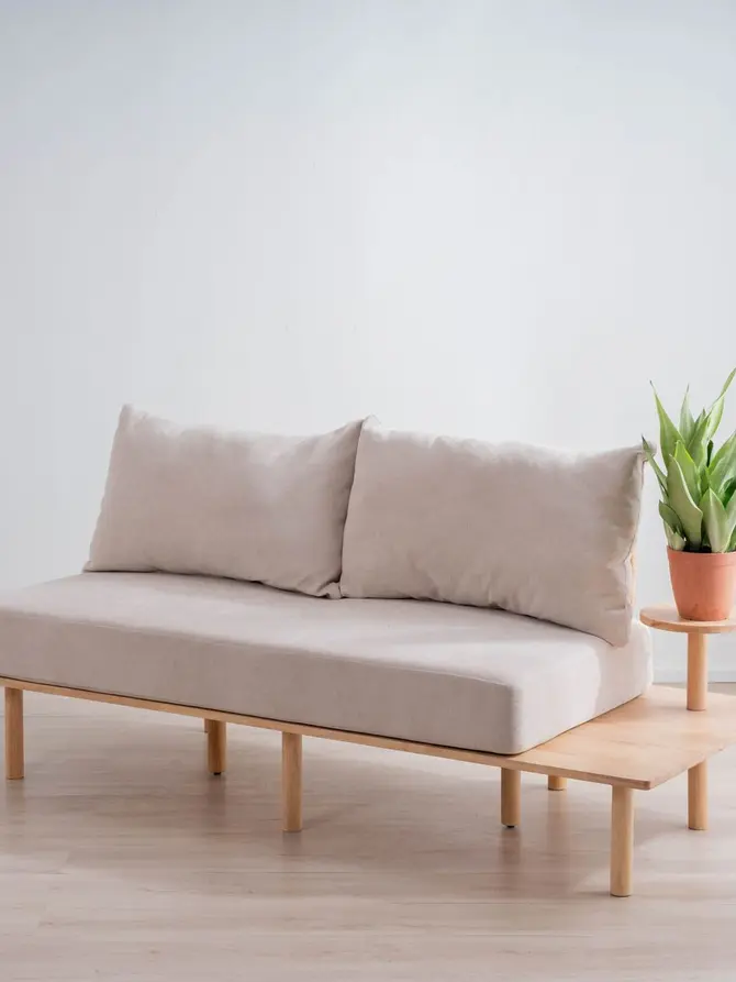 Sofa SERI 2-osobowa beżowa 180x76x75 cm