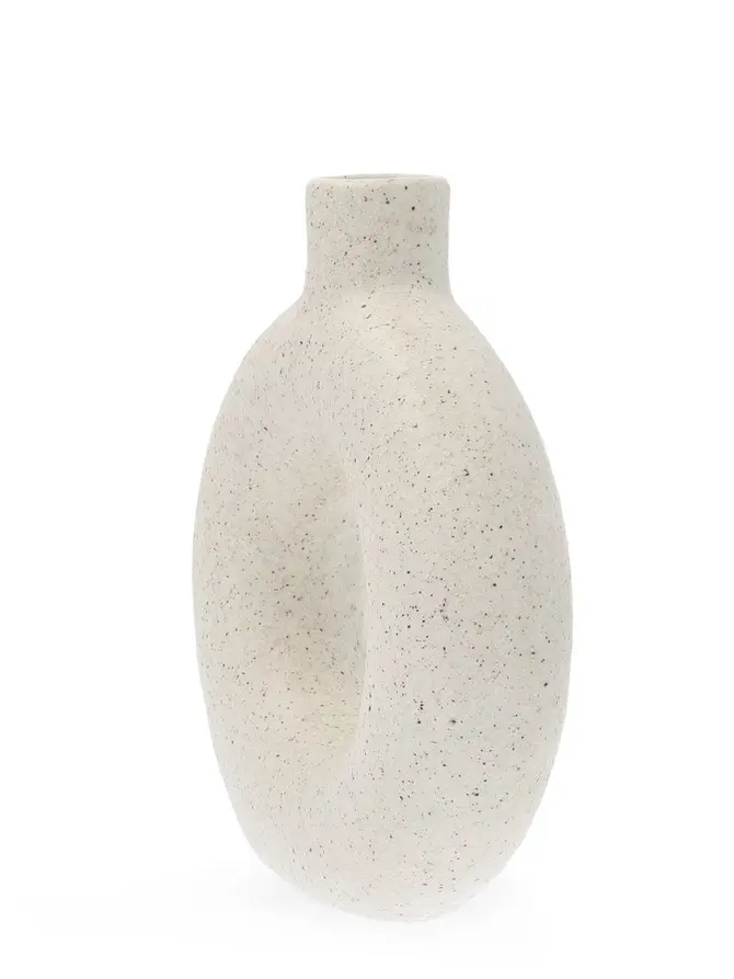 Wazon NOVO z dziurą biały 19x5,5x21 cm