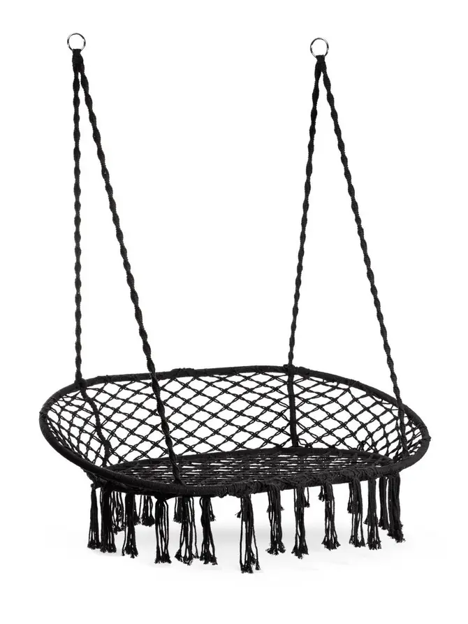 Huśtawka CIRCLE czarna 130x60x120 cm