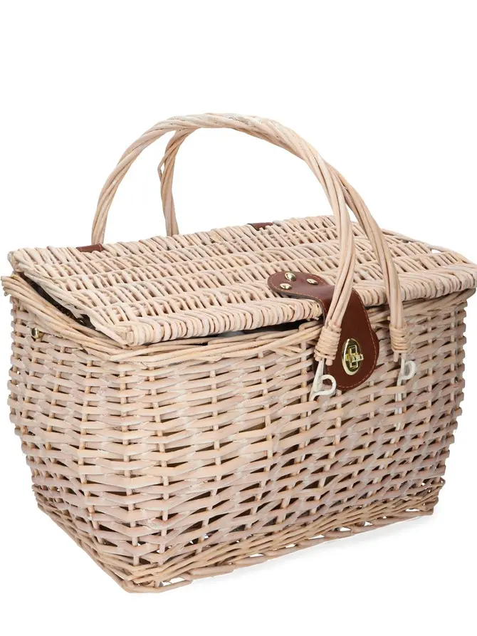 Kosz piknikowy PICNIC dla 2 osób naturalny 38x25x25 cm