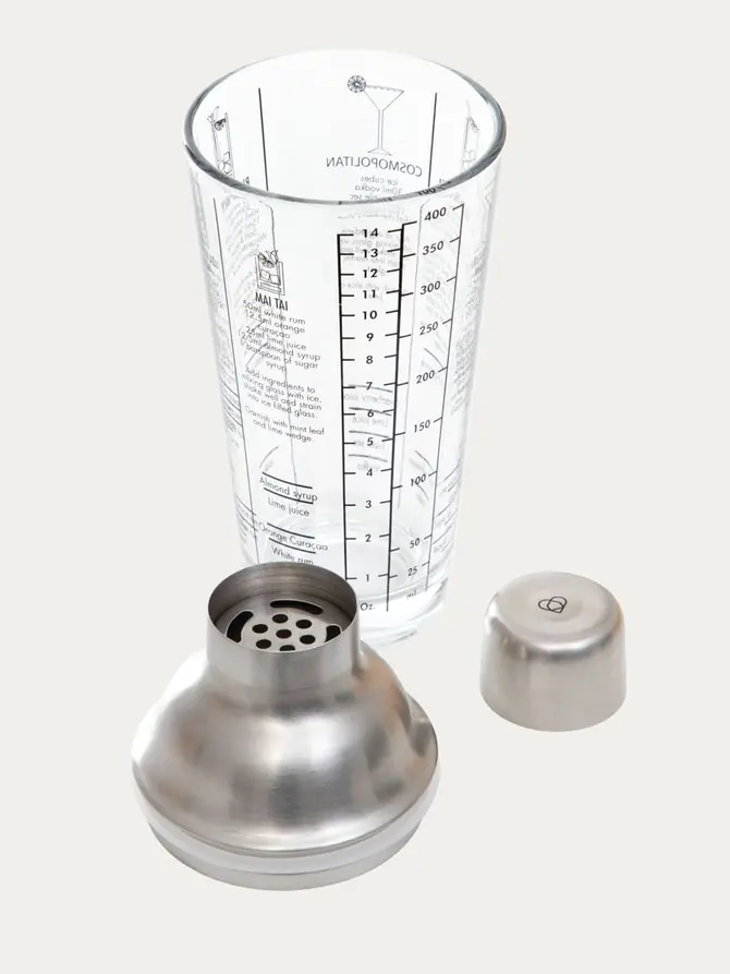 Shaker ALCOLE ze srebrnym wieczkiem 0,4 l