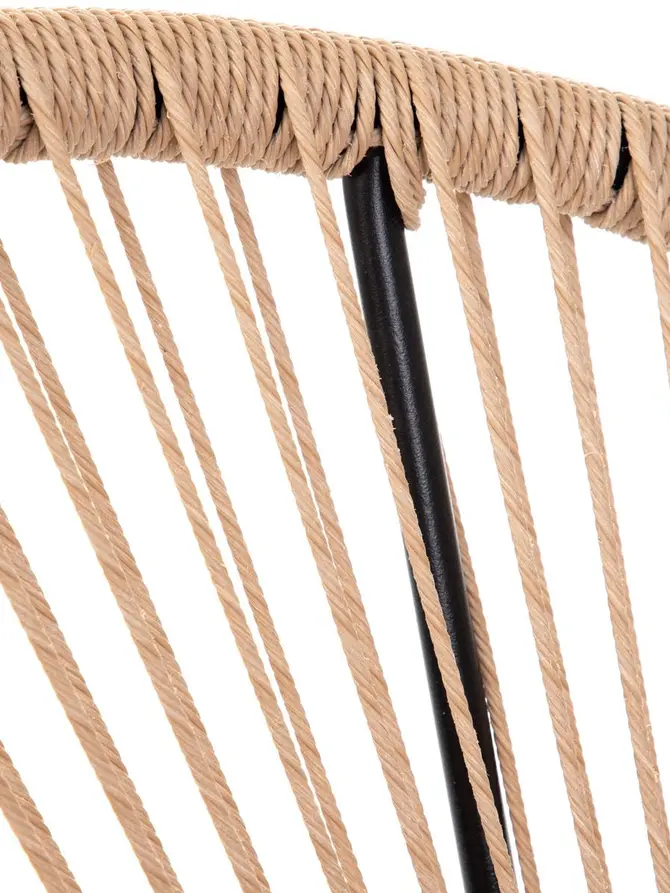 Fotel ACAPULCO TWIST z linki technorattan ze splotem twist naturalny 71x71x80 cm