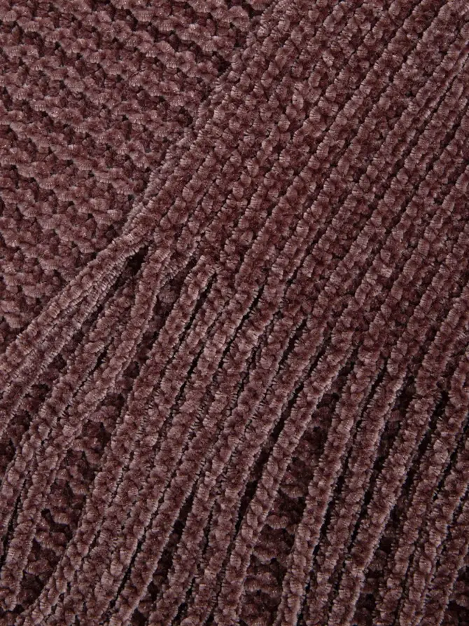 Koc CHENILLE szenilowy czekoladowy 130x170 cm