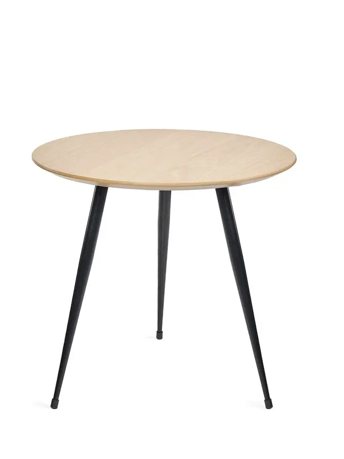 Stolik kawowy OLBERG z metalowymi nogami 50x45 cm